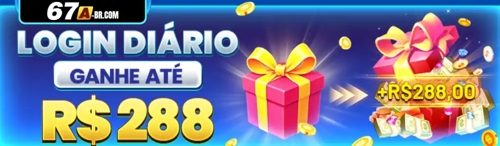 Login diário – Ganhe até R$ 288